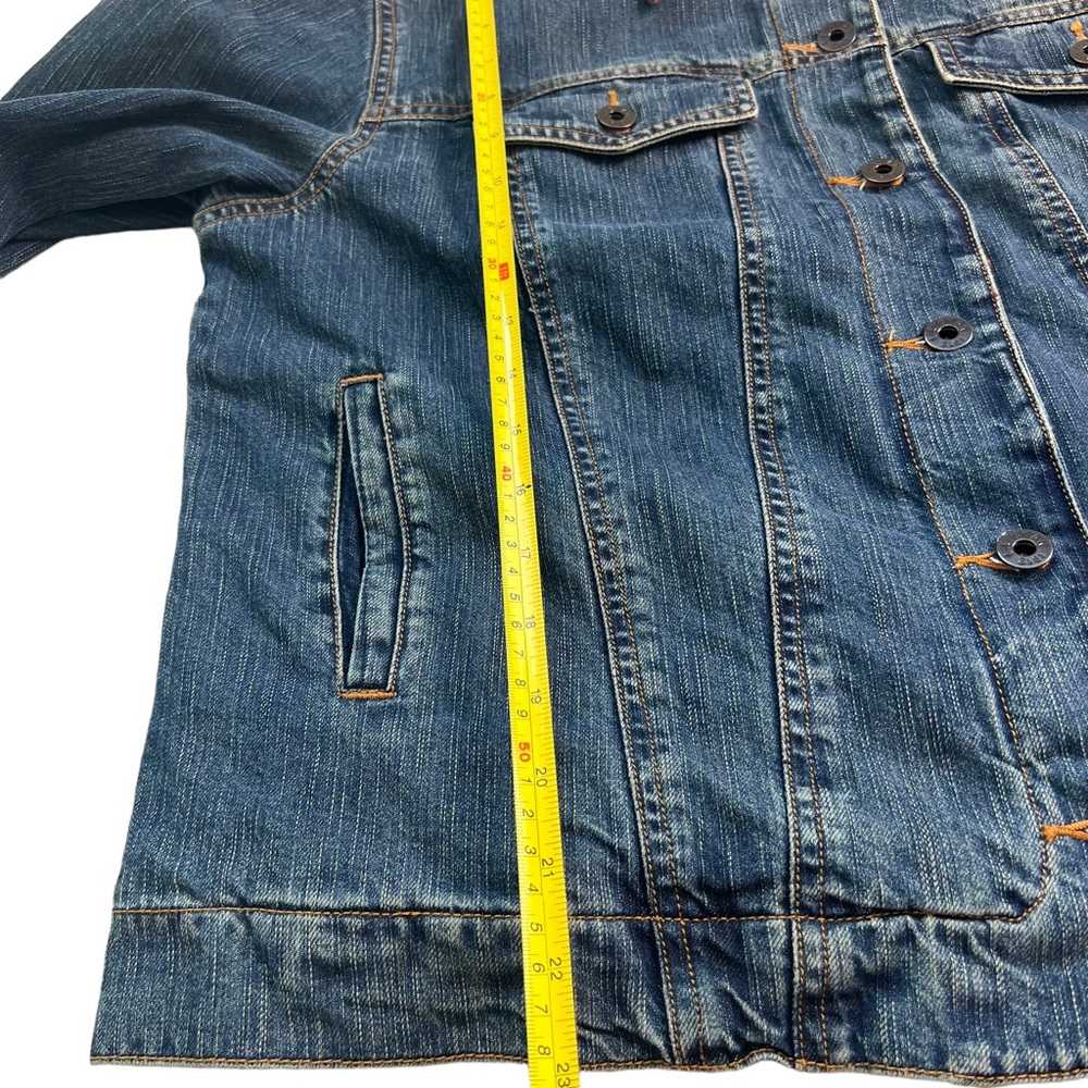 L.L. Bean Blue Jean Jacket with Pink Accents - Picture 5 of 11